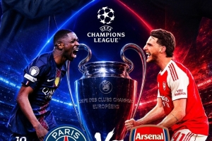 决战巅峰！欧足联预测欧冠决赛首发：登贝莱K77领衔 赖斯萨卡出战